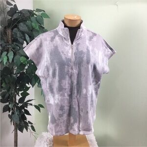Fred David’s Brushed quarter zip pullover Woman’s size XL lilac gray white
